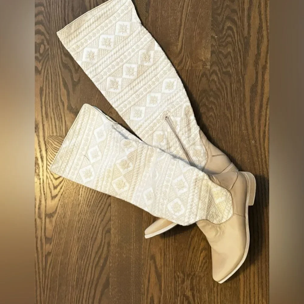 Free People Bren Textile Slouch Boot